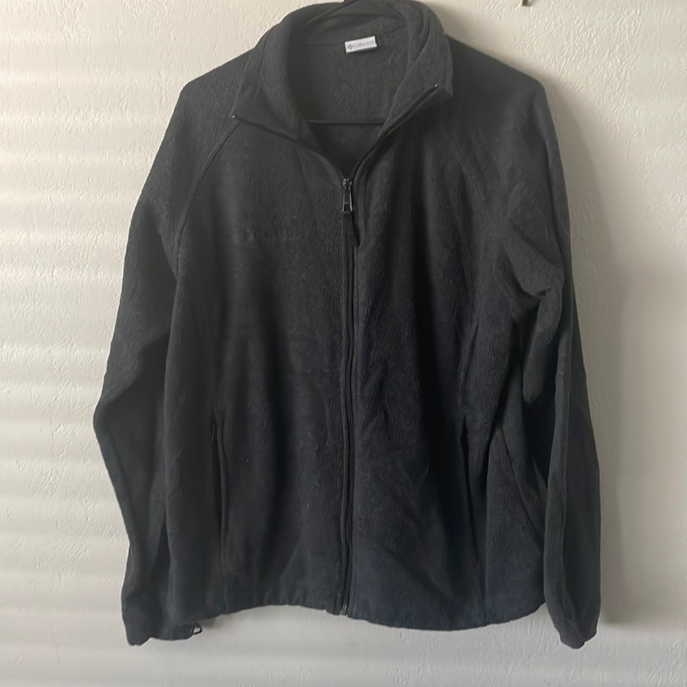 COLUMBIA FLEECE JACKET WITH SINCH WAIST CAPABILITIES CHARCOAL S:L USED